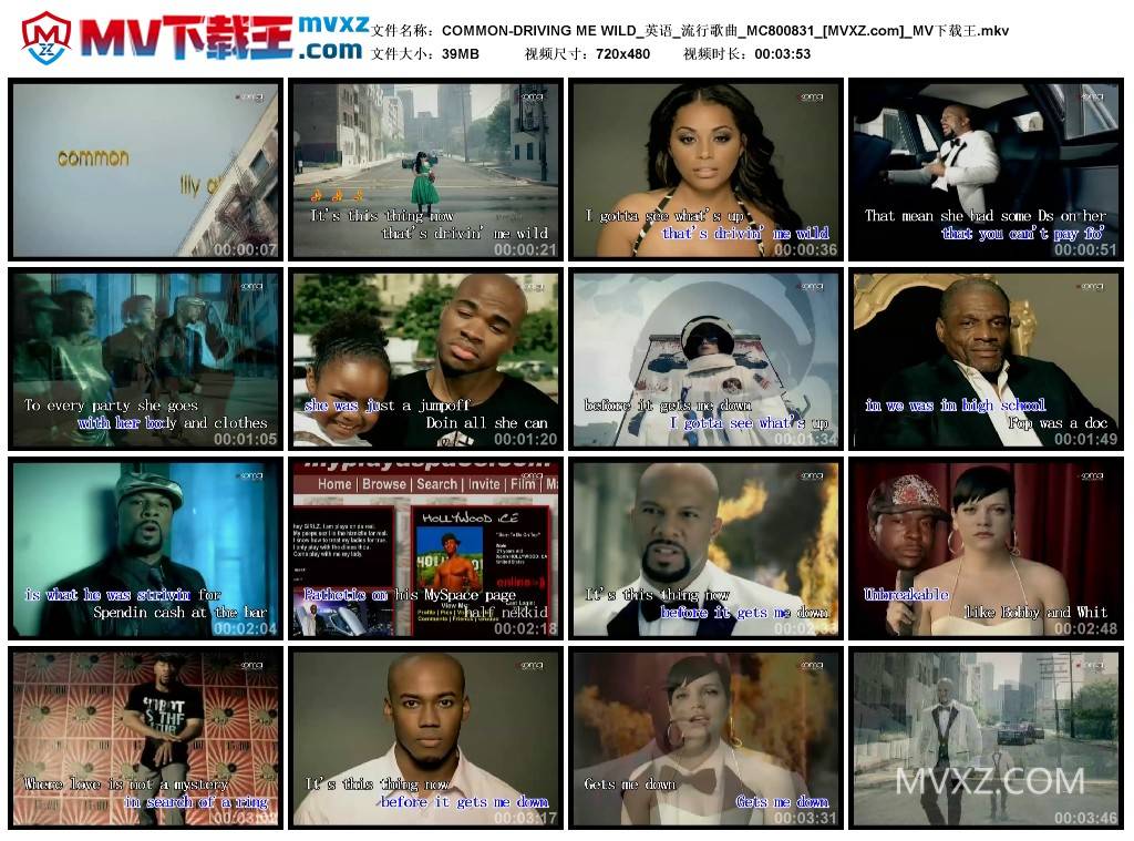 COMMON-DRIVING ME WILD_英语_流行歌曲_MC800831